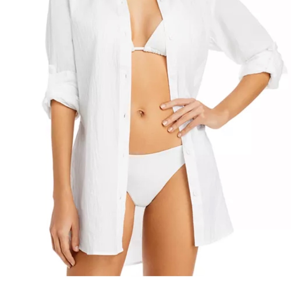 NWT Tommy Bahama White Button-Up Shirt Cover Up